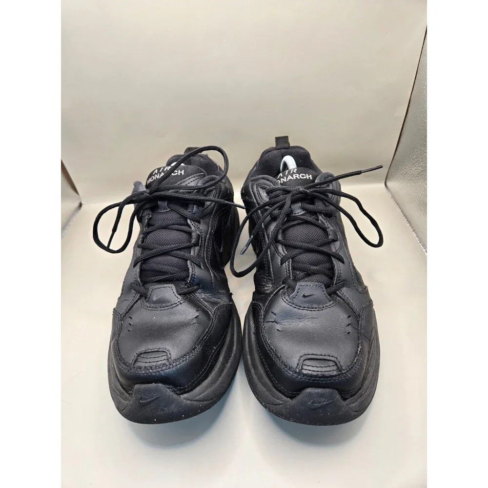 Nike Air Monarch IV Shoes Mens 11 4E X-Wide Black Road Walking Athletic Sneakers